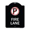 Signmission Fire Lane No Parking Symbol Heavy-Gauge Aluminum Architectural Sign, 24" x 18", BW-1824-24018 A-DES-BW-1824-24018 - alternate 1
